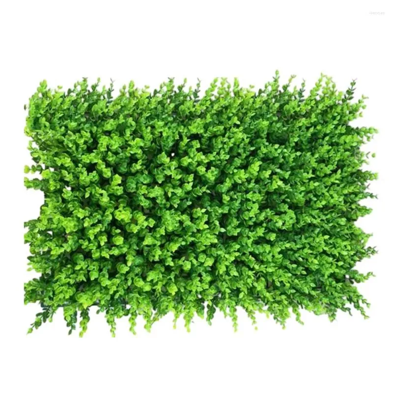 Fiori decorativi Piante Tappetino Tappeto erboso artificiale Verde Fogliame domestico Giardino Erba Pannello verde Siepe da muro in plastica Decorazione di nozze