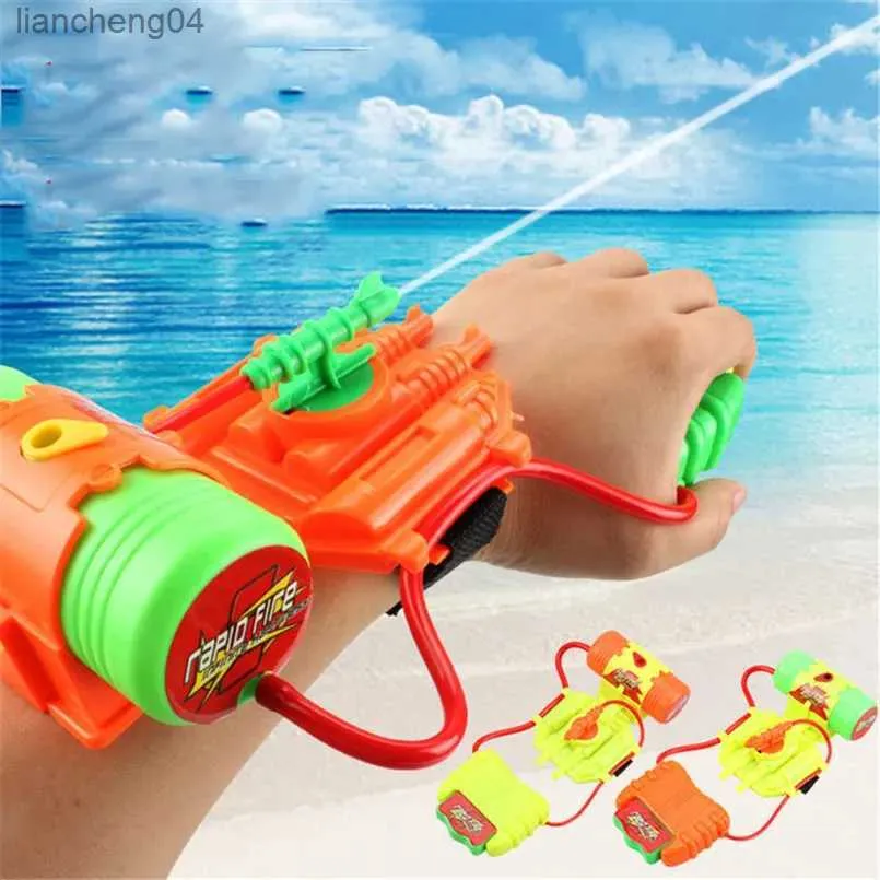 Sand Play Water Fun Water Gun Toys Fun Spray Wrist Hand-held Children's Outdoor Beach Play Water Toy For Boys Sports Summer Pistol Gun Gifts