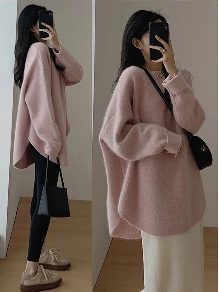 Womens Soft Knit Pullover Solid Color Fluffy Sweater For Cozy Fall Winter From Xiao0002 17.25 DHgate.Com