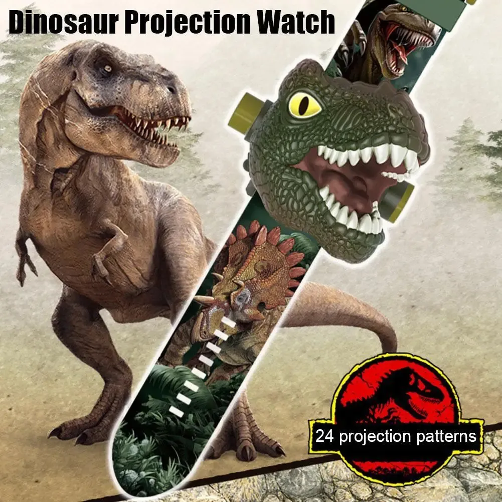 Kids Kids Dinfision Projection Watch Cartoon Dinosaur 24 Toy On Watch Educational Projector Pattern Boy Types Chi T8Q1 240116