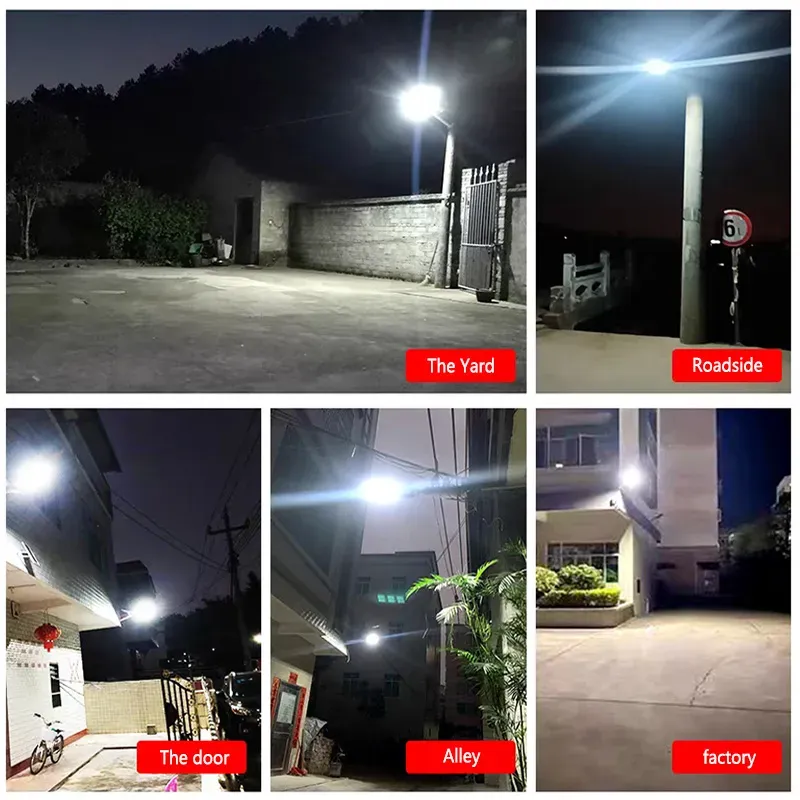 All in one Solare Street Light 300W 400W 500W Outdoor Waterproof Radar sensor Solar Security Garden Floodlight with Pole