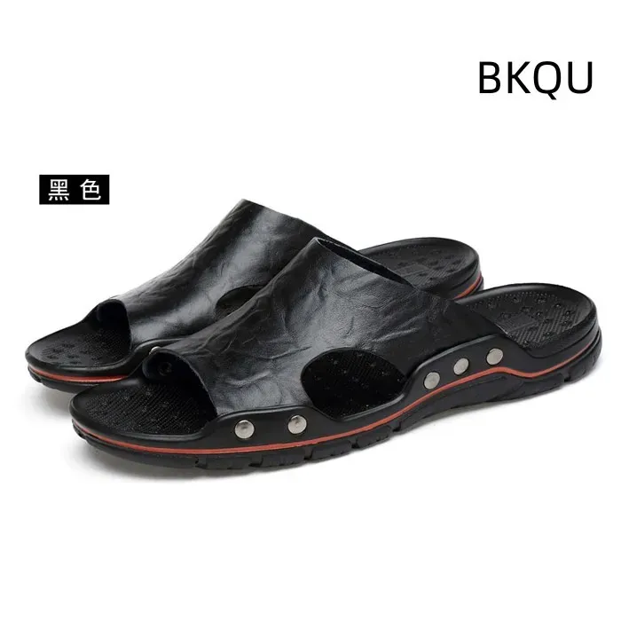 Gai Gai oryginalne skórzane kapcie dla mężczyzn swobodny wielkość odporna na zużycie mody bez poślizgu płaskie oddychające wygodne buty Summe Main 240115