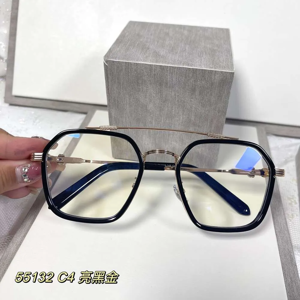 2024 Luxury Designer CH Solglasögon för kvinnor Kromar Glasar Ramar Mens Gold Polygon Pared Heart Eyeglass Frame Ladies Unisex Classic High Quality Eyewear G970