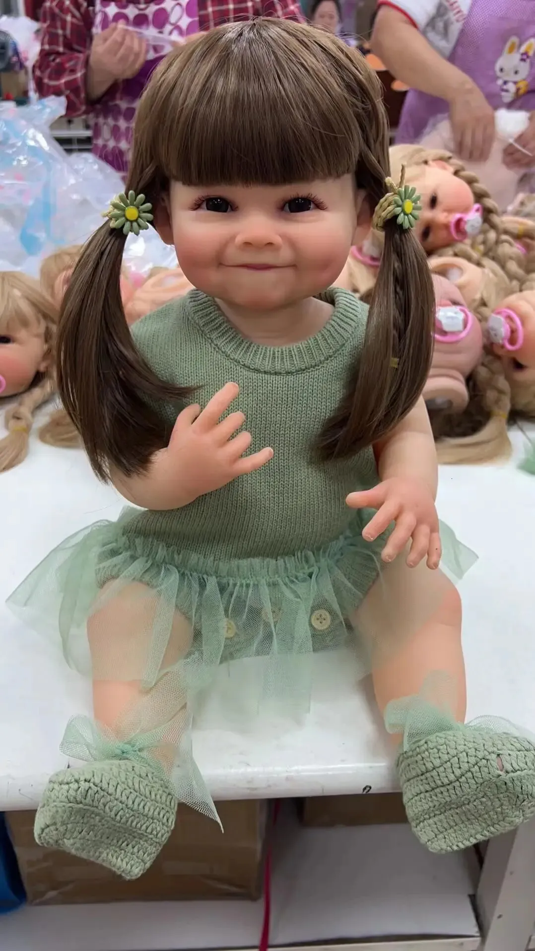 NPK 55 cm Soft Silikon Reborn Doll Raya Raya Miękki dotyk Wysokiej jakości prezenty dla dzieci 240116