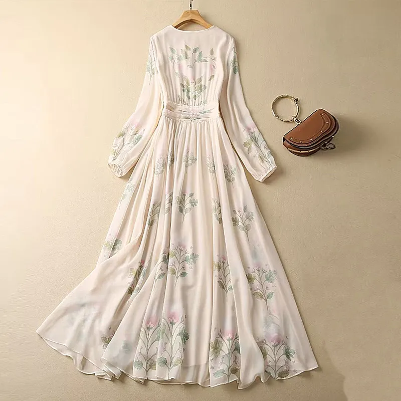 runway boho empire quality dress Bohemian Chiffon Ankle-Length Empire Silhouette Long Sleeve Casual Dress  for Spring from Dhgate Basic & Casual Dresses