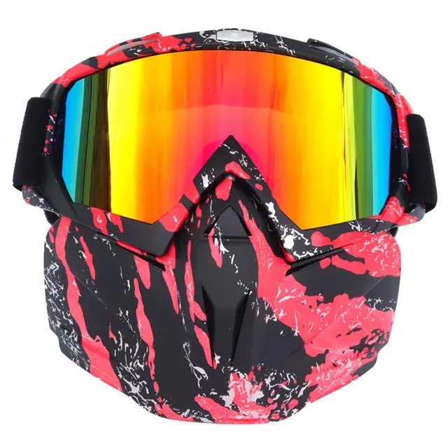 Motocross óculos de sol equitação esqui snowboard snowmobile máscara neve inverno esqui anti-uv óculos à prova dwaterproof água 240116