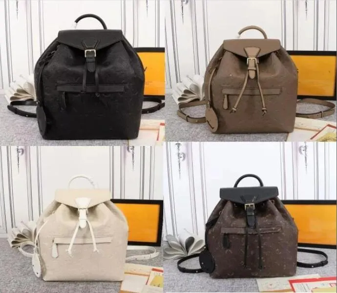 Bolso de diseñador de lujo en relieve negro Bolso de hombro vintage de cuero prensado para mujer Mochila informal Mochila de cuero para hombre y mujer Bolso de fiesta clásico para exteriores