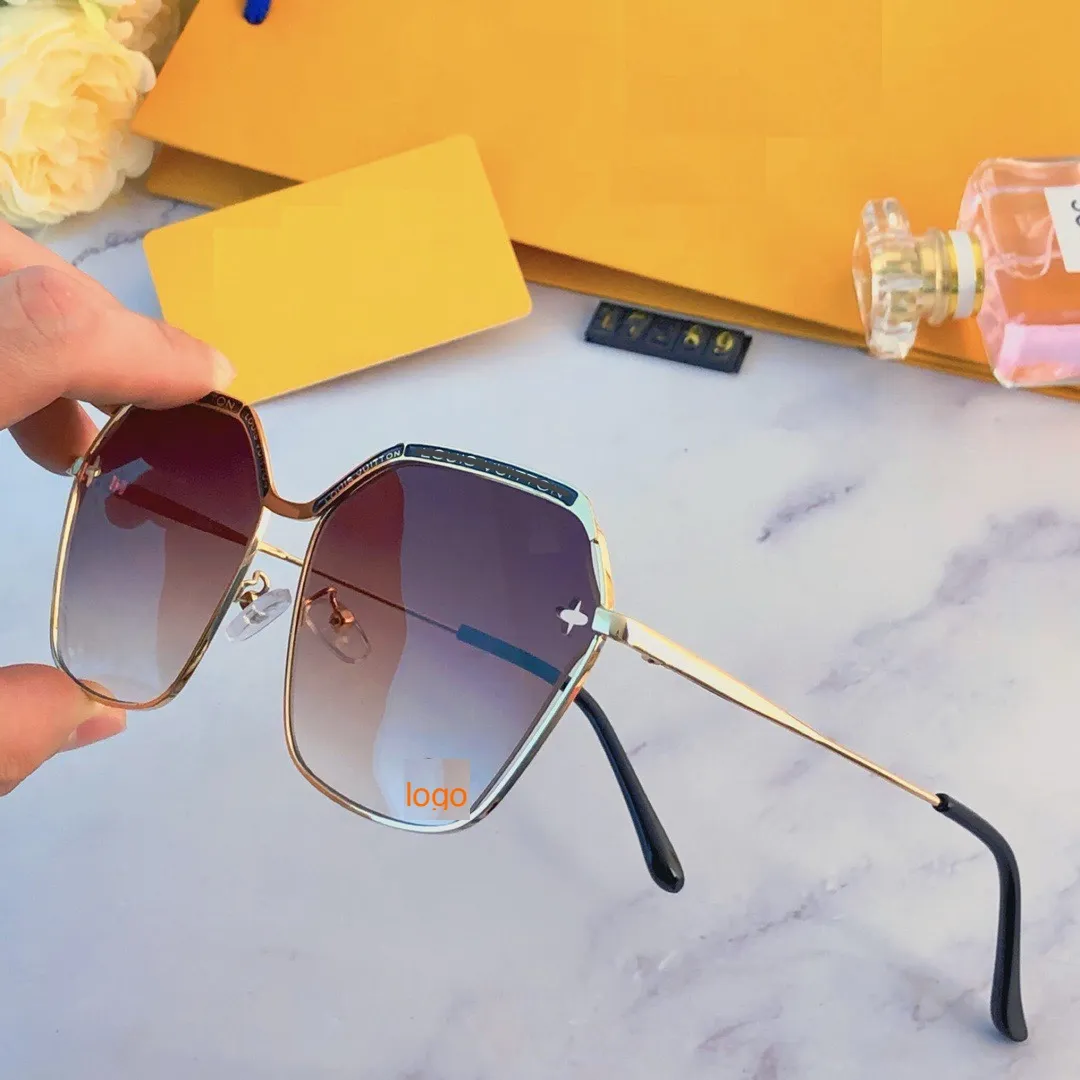 Millions de lunettes de soleil pour femmes hommes style de mode protège les yeux UV400 lentille L lettre luxe haute qualité lunettes de créateur rayures marée géométrie rayonnement