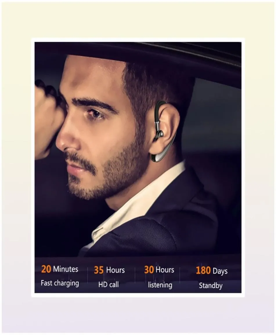 Trådlösa hörlurar Hands Business Headset Drive Call Mini Earbud Bluetooth med MIC för Android iOS iPhone Samsung Xiaomi6751124