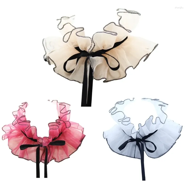 Галстуки-бабочки в викторианском стиле, винтажный воротник-стойка с агаром, искусственный воротник, косплей, воротник-стойка, ерш