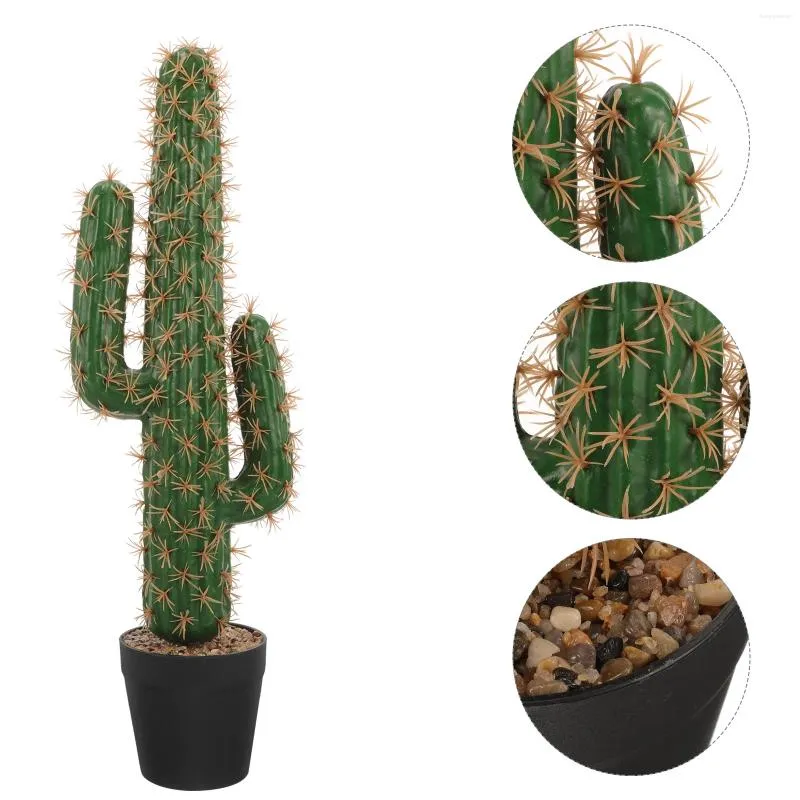 Decoratieve bloemen potplanten cactus succulente plantenbakken kunstmatig in kunststof landschapsdecor