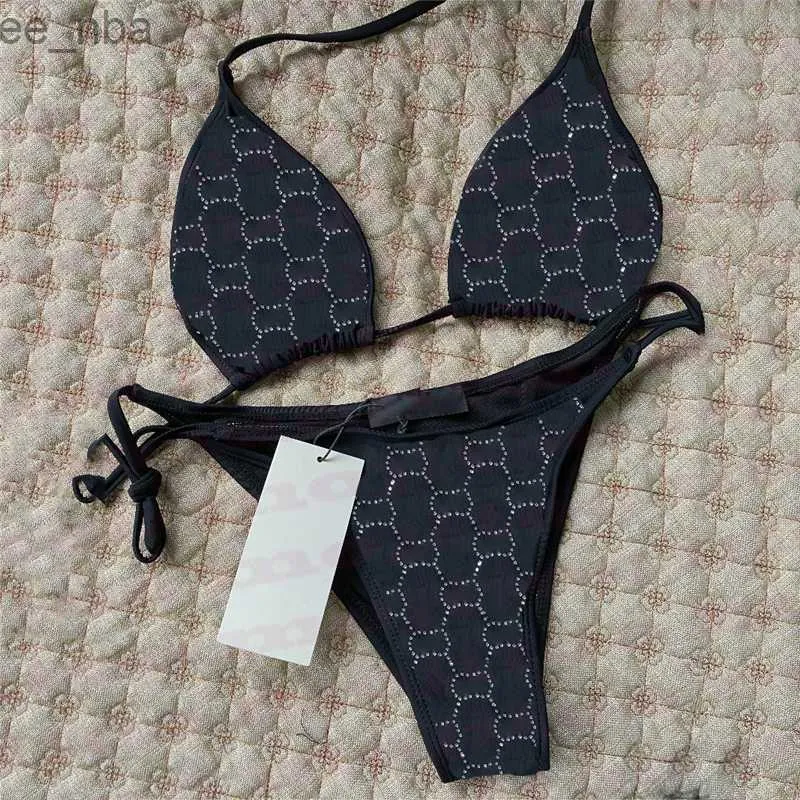 Bayan Bikinis Lüks Rhinestone Mayo Seksi Sırtsız Kadın Mayo Mayo Kıyafet Yüksek Sınıf