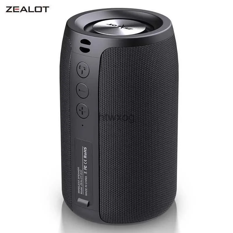 Portabla högtalare Zealot S32 Portabel Bluetooth-högtalare utomhusvattentät trådlös TWS Mini Column Box Speaker Support TF Card Stereo 3D Hi-Fi YQ240116