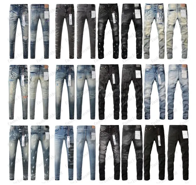 Herren-Jeans, lila Jeans, Designer-Jeans, schwarze Herren-Hose, hochwertige Qualität, gerades Bein-Design, Retro-Streetwear, lässige Sporthose, Designer-Jogginghose