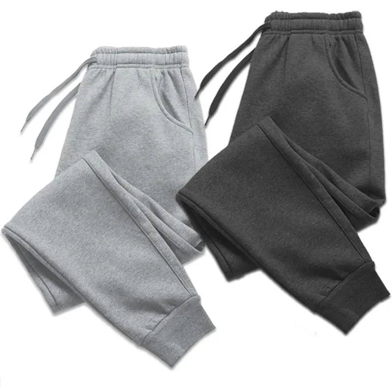 Men Women Long Pants Autumn and Winter Mens Casual Fleece Sweatpants Soft Sports Pants Jogging Pants S-4XL 240125