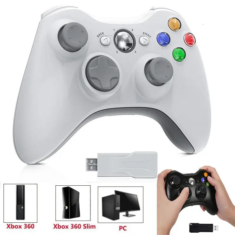 Wireless and Wired 2.4G Gaming Controller for Xbox 360 Slim Elite and ...