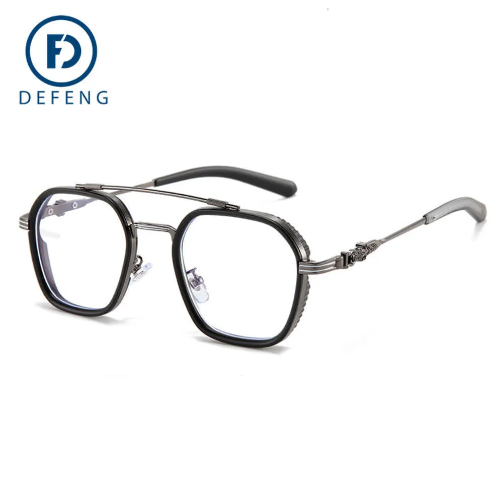 2024 Luxus-Designer-CH-Sonnenbrille für Damen, verchromt, Brillengestelle, Herrenbrille, große Myopie, modisch, neue flache Linse, Herz-Brillengestell, Damenbrille F8M0