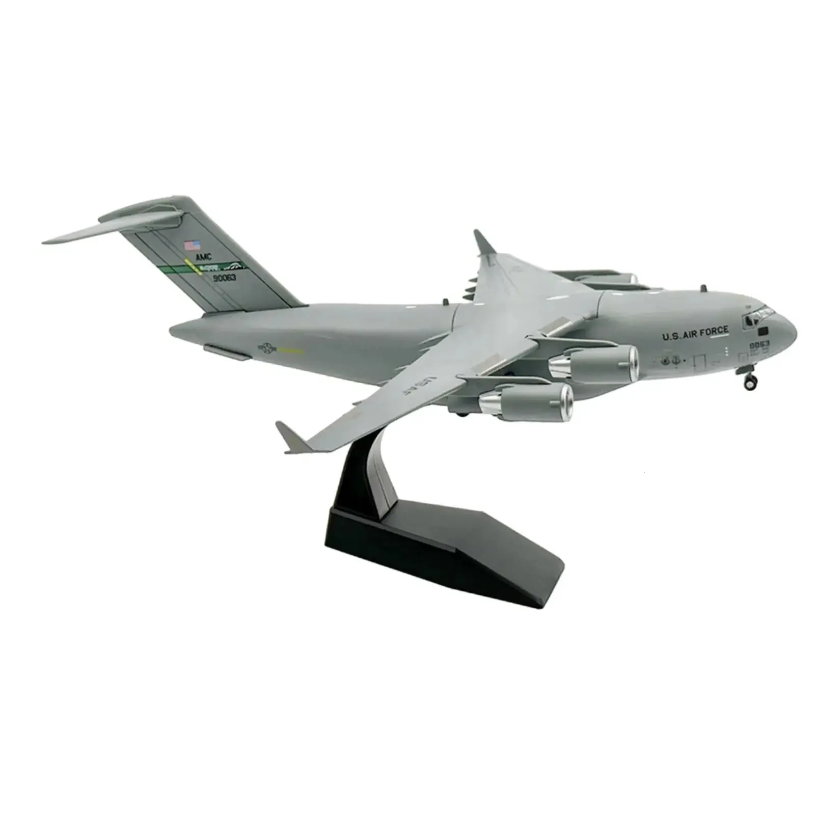 Alloy 1/200 C17 Airplane Diecast Model Desktop Decoration Gift Collectables with Base for Cafe Living Room Shelf Office Bedroom 240116