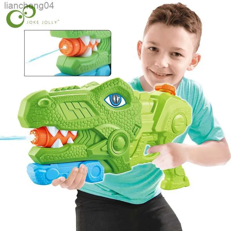 Sand Play Water Fun Children's Outdoor Dinosaur Large-capacity Pull-out Porous Water Gun Summer Swimming Pool Beach Play Toy Chase Game XPY