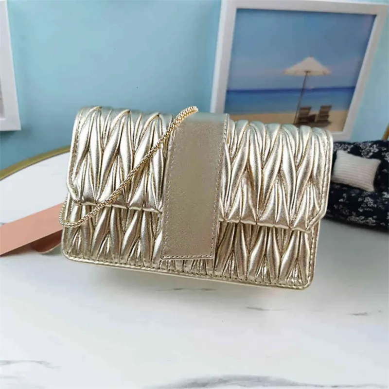 10A Mirror Quality Designer Fashion New style Imported lamb skin 5BH095 shoulder bag Diamond buckle imitating crystal bead ring Removable m