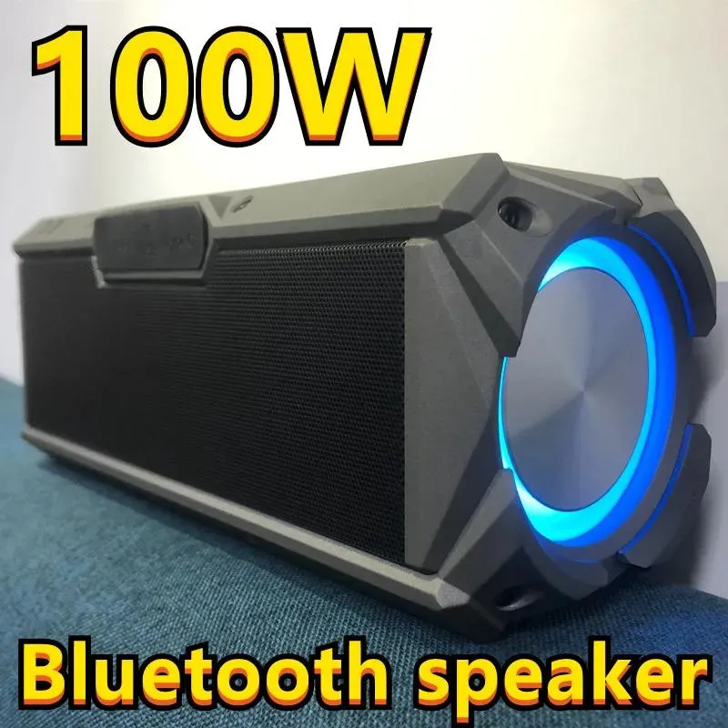 Haut-parleurs Caixa De Som 100W haut-parleur haute puissance Home cinéma TWS 3D stéréo caisson De basses boîte De son extérieur sans fil Portable Bluetooth haut-parleur