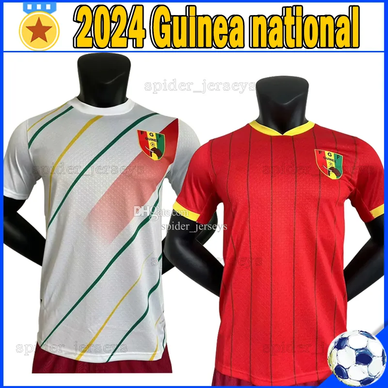 2024 Guiné Futebol Jerseys 23 24 Guiné National Men's Football Team CAMANO M.DIAKHABY Uniformes Masculinos Versão Jogador Camisas de Futebol