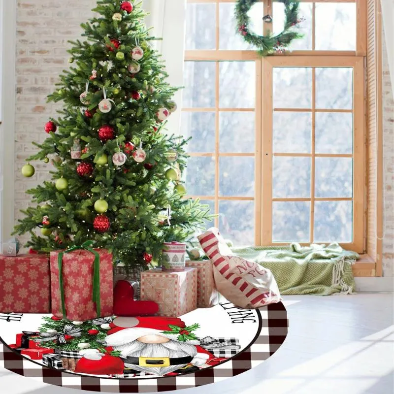 زينة عيد الميلاد 120 سم كرتون شجرة تنورة مع ندفة الثلج Deer Snowman نمط للداخلية في الخارج ديكور عطلة عيد ميلاد سعيد