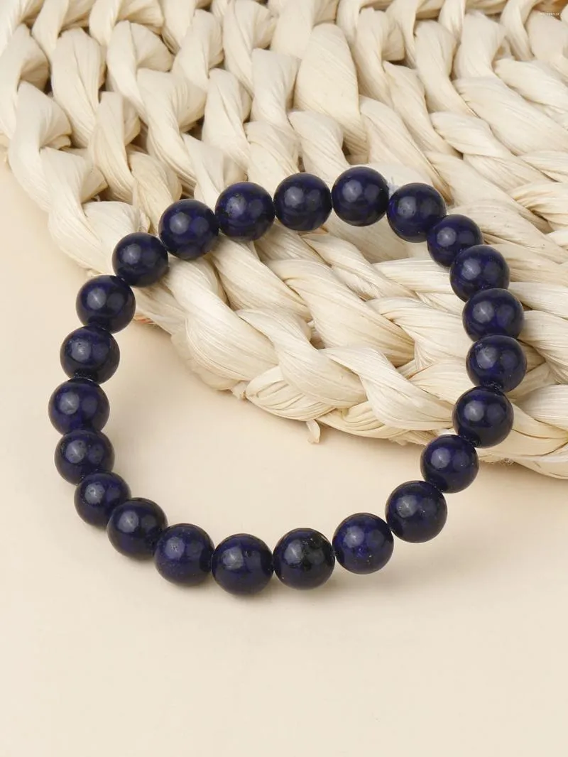 Bangle Yuokiaa Natural Lapis Lazuli pärlstav armband spirituell meditation yogaterapi smycken vintage klassisk par gåva