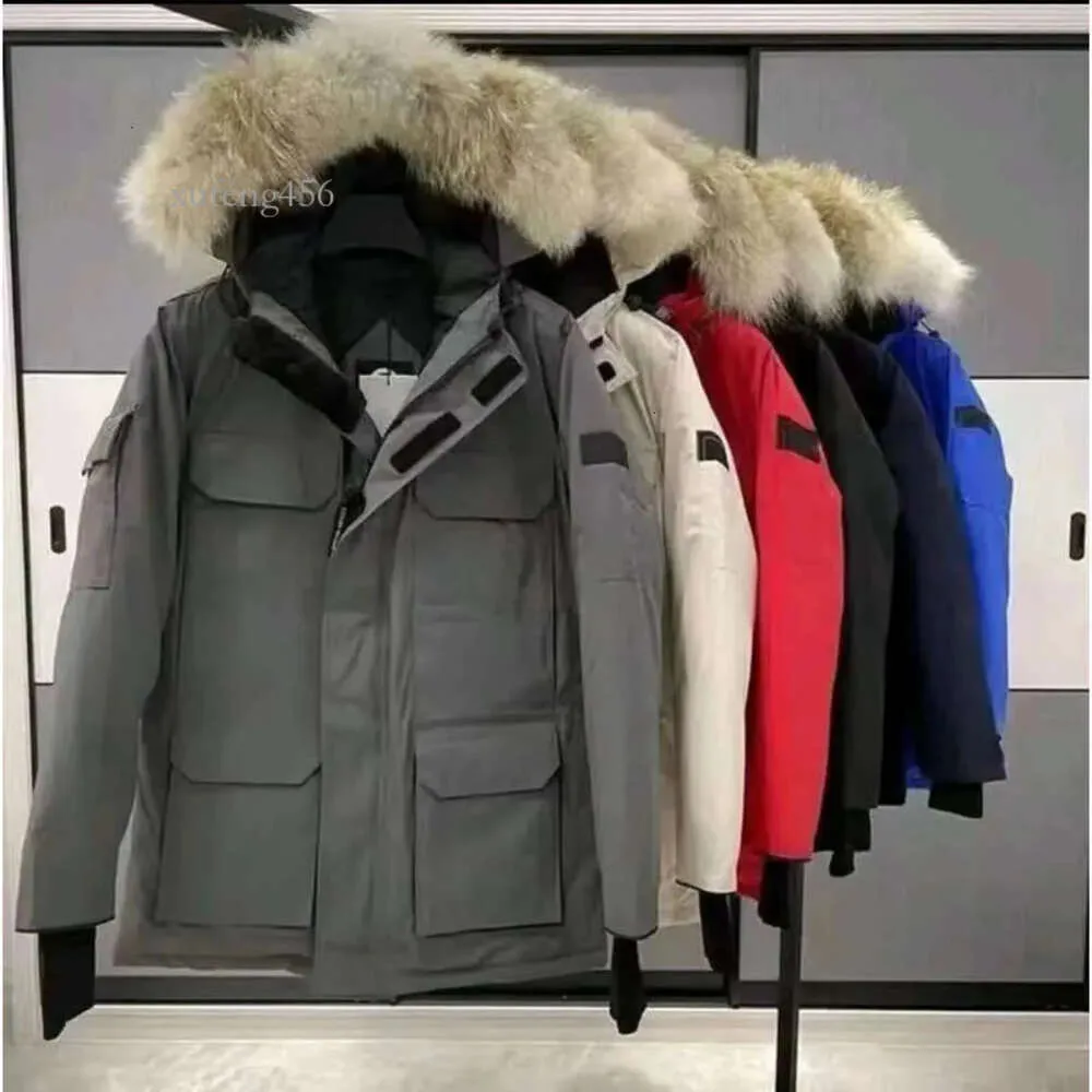 Designer Canadan Mens Jacket Puffer Coat Parka Huvmönster Epauleur Fashion 08 Expedition Jackets Goose Par