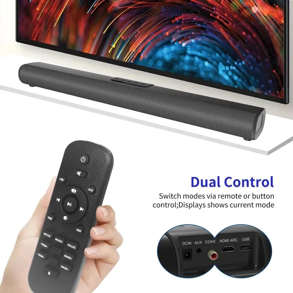 Alto-falantes Venda quente de alta qualidade sem fio Bluetooth Speaker Suporte HDMI COAX/ARC/USB Altifalante TV Soundbar Estéreo Home Theater Sound Bar