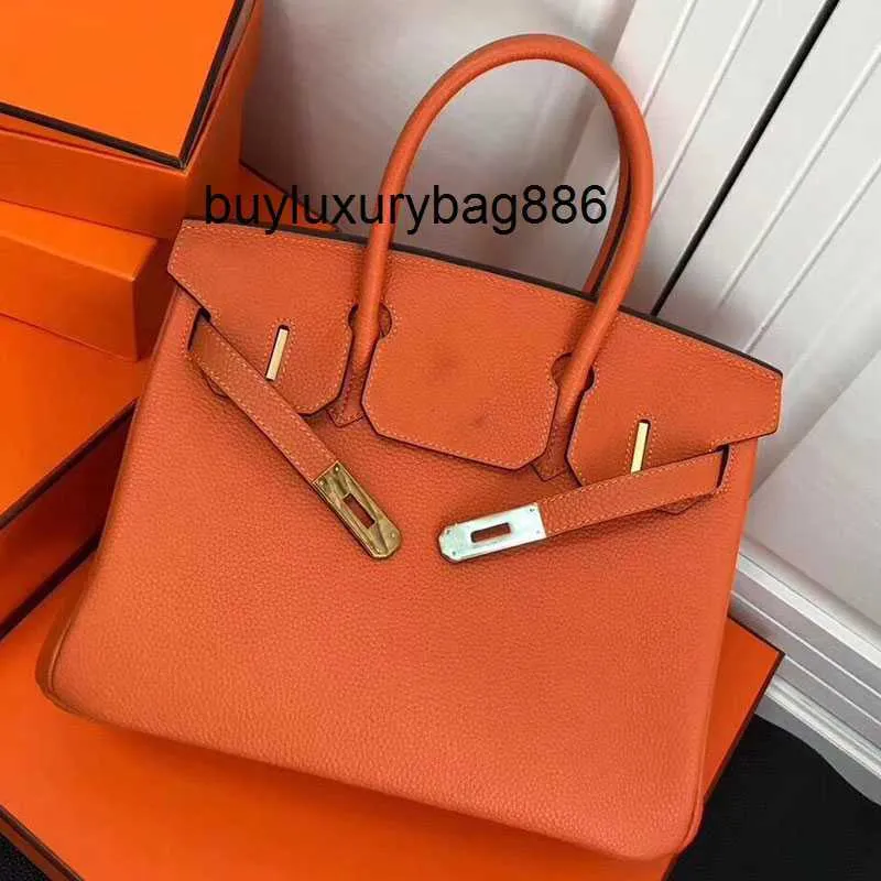 Sac à main en cuir véritable Ber Kin Sac à main de créateur pour femme Sac à main de shopping Sac à bandoulière de luxe à une épaule Matériel Sac à bandoulière en cuir de vachette 25 cm 30 cm 35 cm