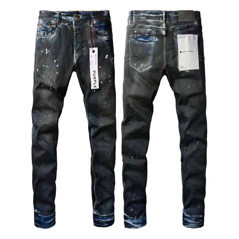 Jeans pourpre en jean pourpre jean des concepteurs déchirés en jean régulier droit denim long jean noir à fermeture éclair droit voler long pantalon mid pantalon pour hommes jeans de designer noir 34