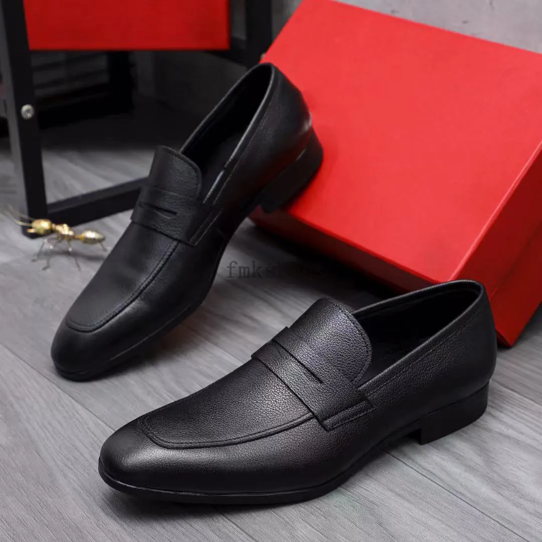 Designer loafers gancini dress shoes men flats genuine leather luxury moccasins oxford shoes party wedding office shoes 1.9 05