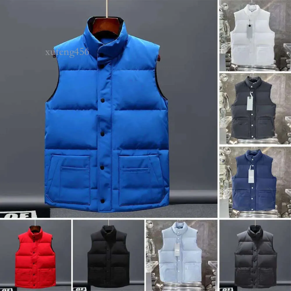 Tasarımcı Down CG Gilets CG Bodywarmer Kış Sıcak Kanadalı Nedensel Vücut Isıtıcı Yelek Ruff Erkek Yelek Yelek Koya Kaplama Dış Kış Gilet'in Unisex XS-5XL