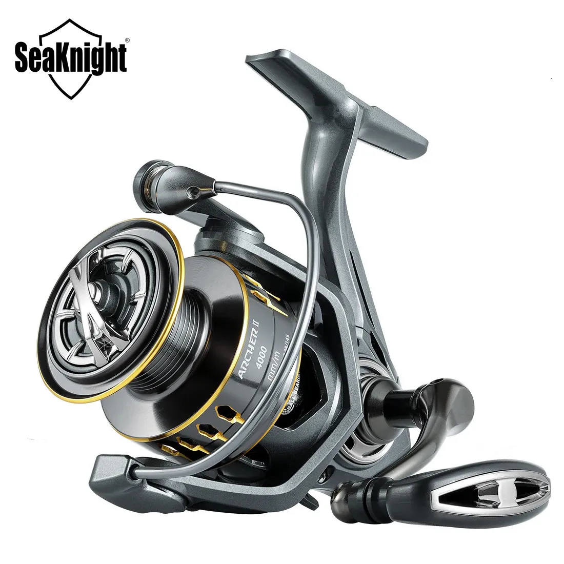 SeaKnight marque ARCHER2 série moulinet de pêche 5.2 1 4.9 1 puissance de traînée MAX 28lbs bobine en aluminium alarme de poisson moulinet de filature 2000-6000 240116