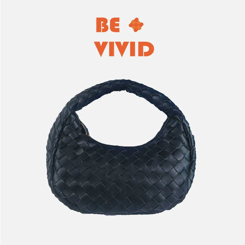 Botegs's Venets's New Shopping Mall Leisure Underarm Bag Woven Bag Women 2024 Small Design Handbag Hand Woven Lovely Dumpling with Real Logo