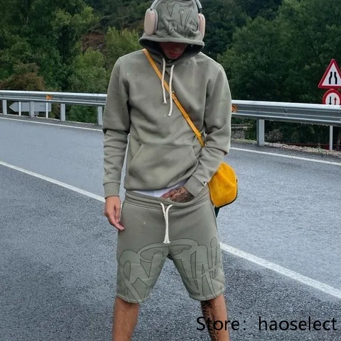 DHgate.com:Syna World Tracksuit Hoodie Sports Set, Short Sleeve 