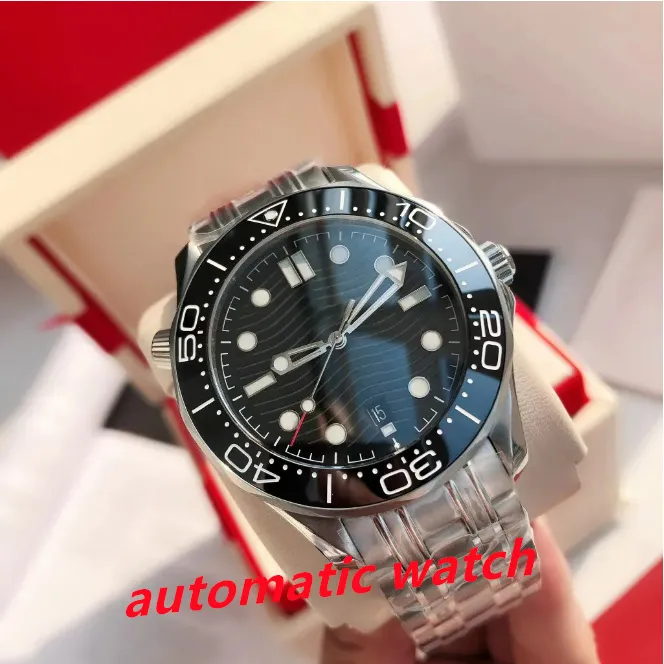 mens automatic mechanical ceramics watches 42mm full stainless steel clasp Swimming wristwatches sapphire luminous watch montre de luxe with box