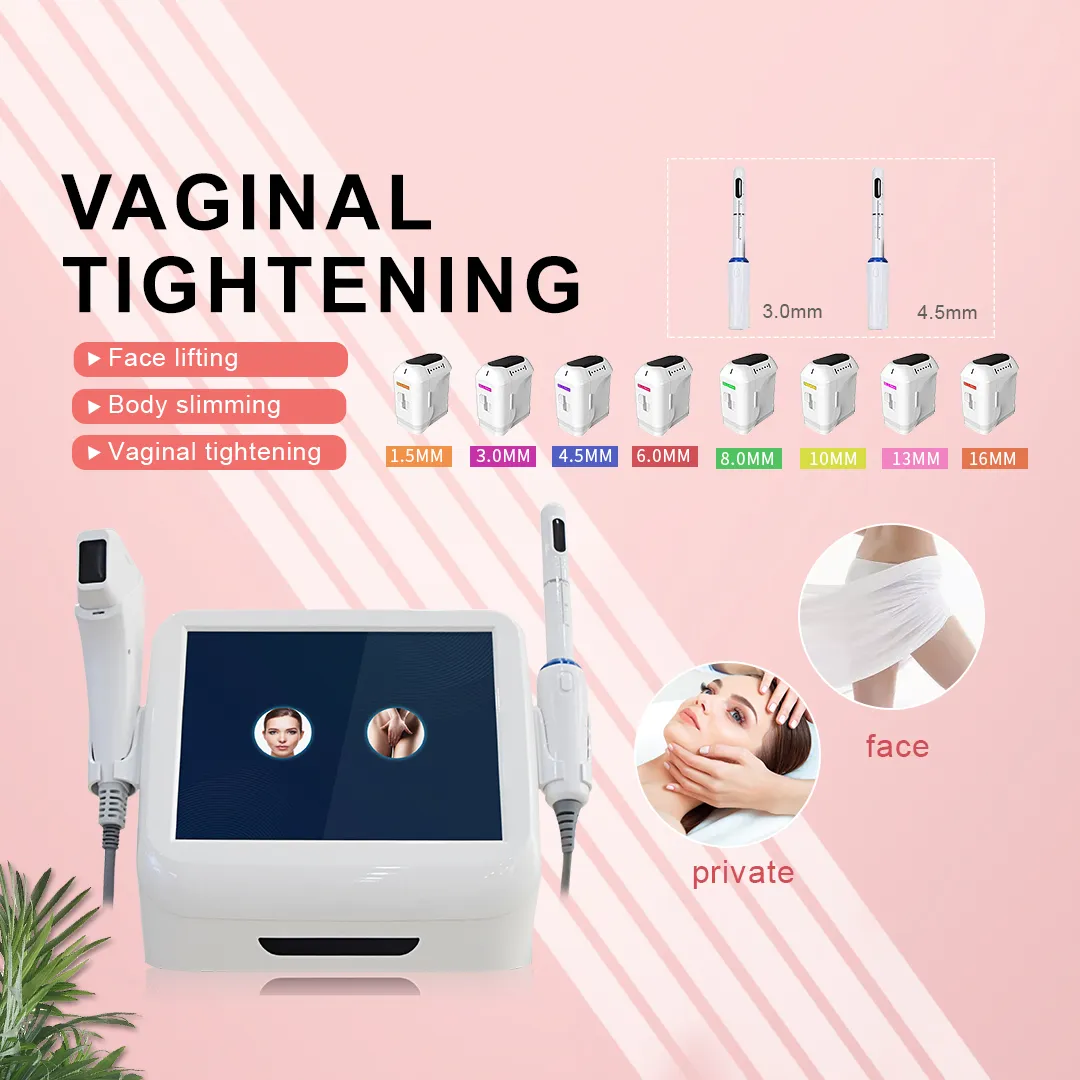 2024 New 2 in 1 Other Beauty Equipment Portable HIFU Machine High Intensity Focused Ultrasound HIFU Vaginal Tightening Rejuvenation Skin Care Beauty Machine