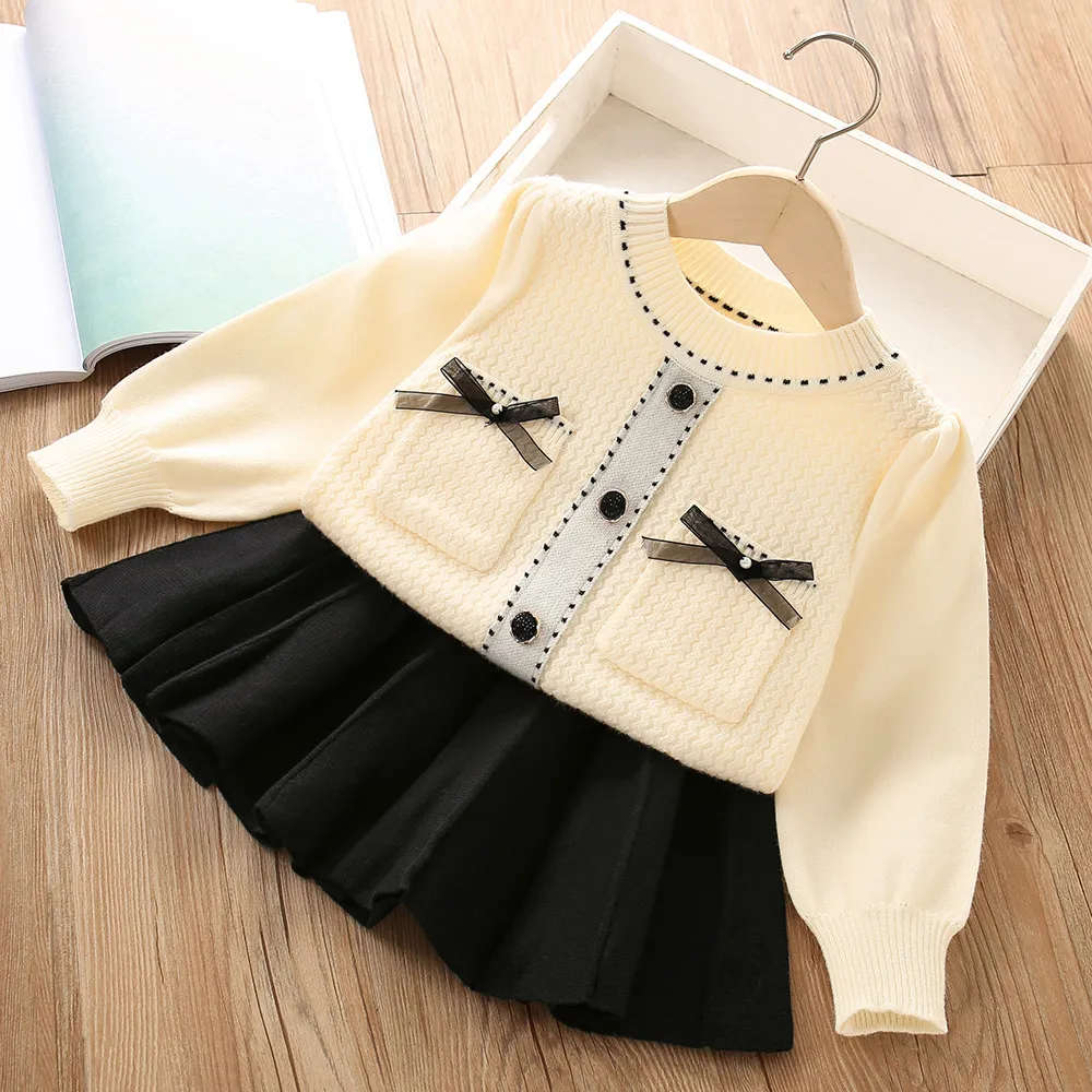 Kids Winter Clothes Sets For Girls Long Sleeve Pullover Sweater With ...