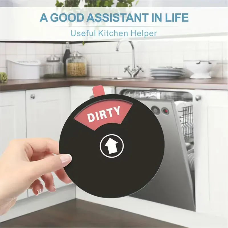 Running Empty Magnet Dishwasher Magnet Stickers Clean Dirty Magnet Double-Sided Type Dishwasher Sign Decor Accessories z0071