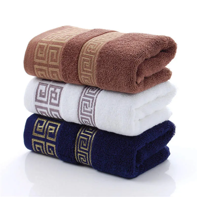 Sente de serviette de bain en coton de haute qualité 3PCS / Set Cotton Jogo de ToAlhas de Banho 1pc Bath Tail Brand 2PCS Face Towels-1