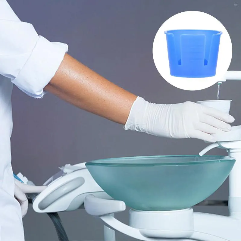 Dinnerware Sets 50pcs Small Mixing Cups Dappen Bowls Dentist Tools Blue