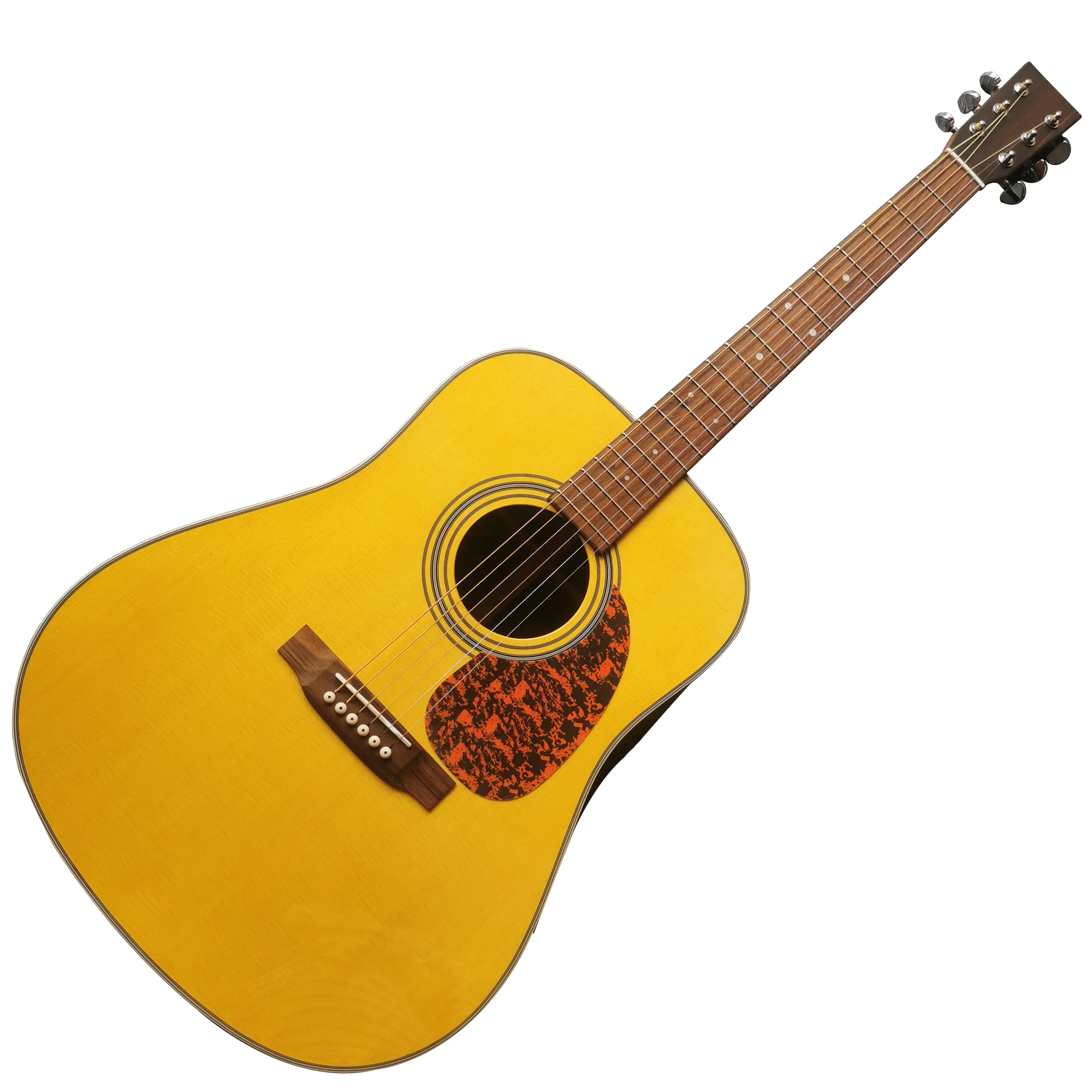 Wszystkie lite drewno 41 -calowe formy 6 powierzchniowa powierzchnia żółta farba powierzchnia akustyczna akustyczna gitara