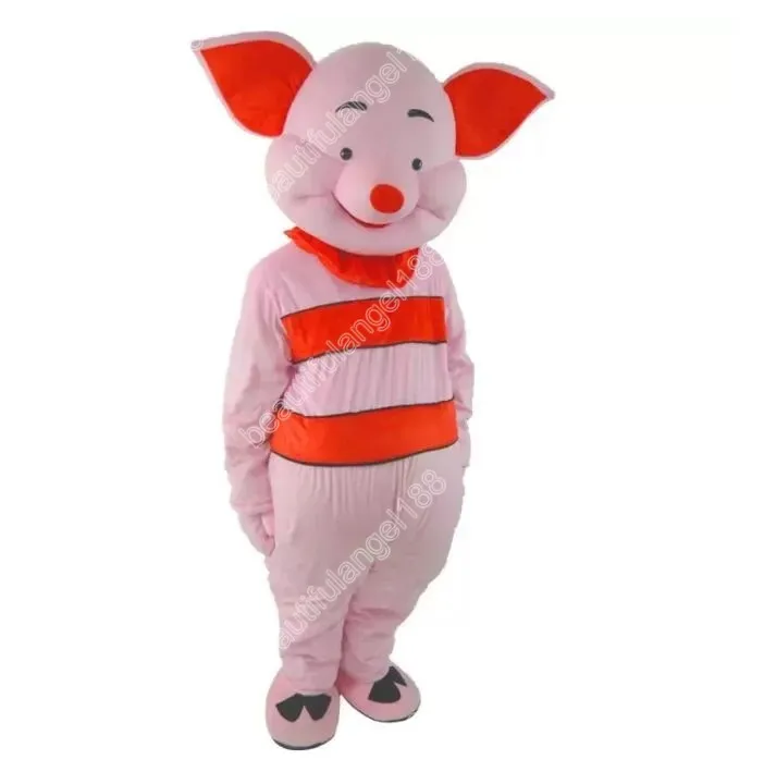 Costume da mascotte maialino di Halloween di alta qualità personalizza cartone animato peluche dente personaggio a tema anime formato adulto costume di carnevale di Natale