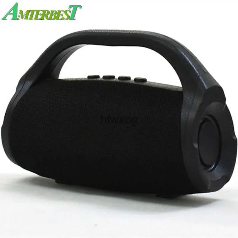 Taşınabilir Hoparlörler Amterbest Mini Bluetooth Hoparlör Taşınabilir Kablosuz Hoparlör Ses Sistemi 3D Stereo Müzik Surround Destek Bluetoothtf FM YQ240116