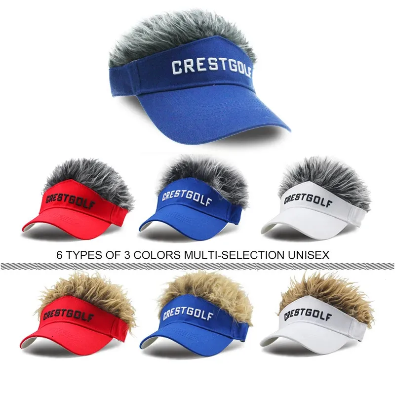 CRESTGOLF Berretto da golf regolabile per capelli finti Cappello da uomo Parrucca Berretti da baseball con diversi colori disponibili 240116