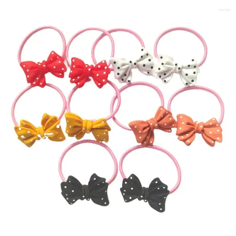 Accessori per capelli Copricapo per bambini Ragazze dei cartoni animati Corde per bowknot Bambini carini Copricapo elastico per bambini 2 pezzi Fasce per fiocco da principessa Cravatta