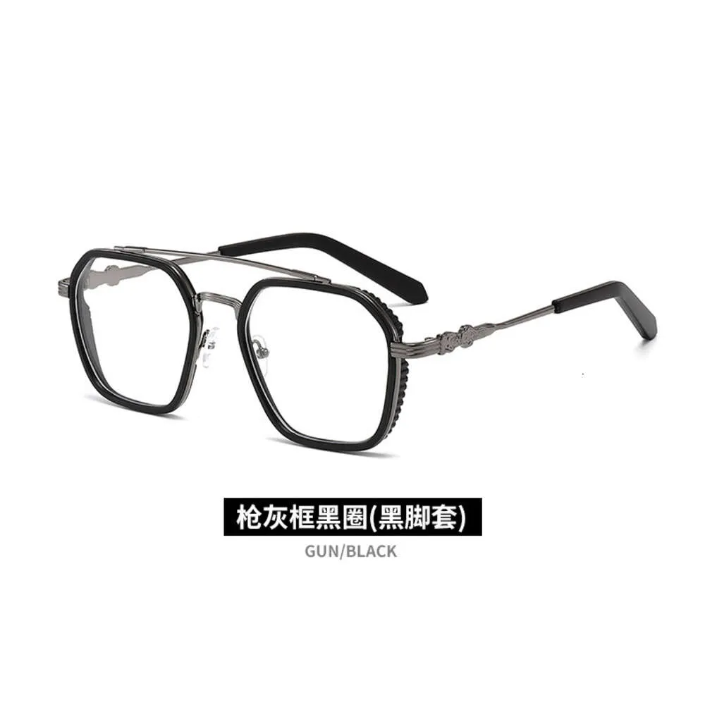 2024 Luxus-Designer-CH-Sonnenbrille für Damen, verchromt, Brillengestelle, Herrenmode, Metall, Tiktok, großes Herz-Brillengestell, Damen, Unisex, hochwertige Brillen 919K