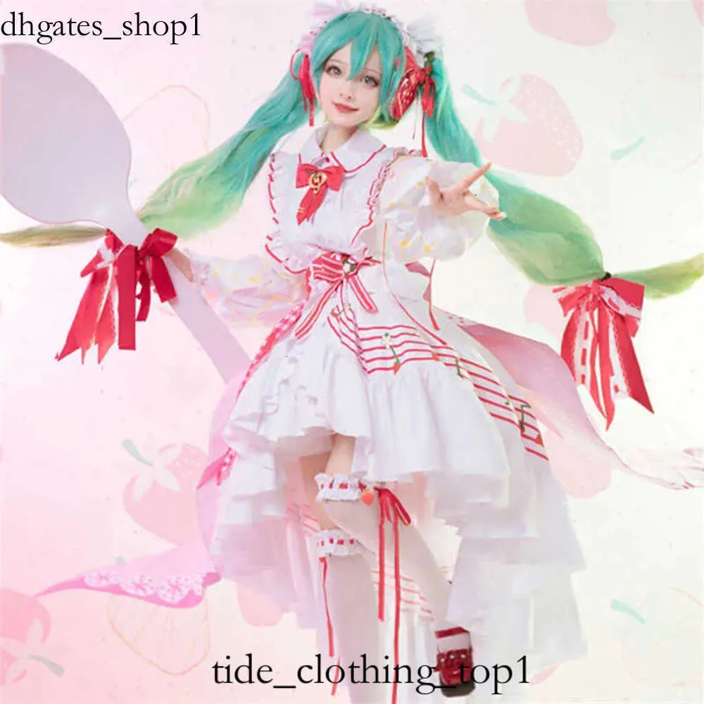 Hoodie Anime Kostuums Kawaii Hatsunes Miku 15e verjaardag Cosplay Komt Kleding Miku15th COS Roze Prinses Lolita Jurk Halloween Party voor Vrouwen Thema Lekker 10